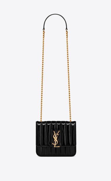 vicky medium in matelassé patent leather